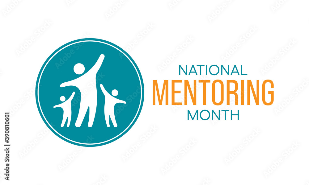 Vector illustration on the theme of National Mentoring month observed each year during January. Vector illustration on the theme of National Mentoring month observed each year during January.
