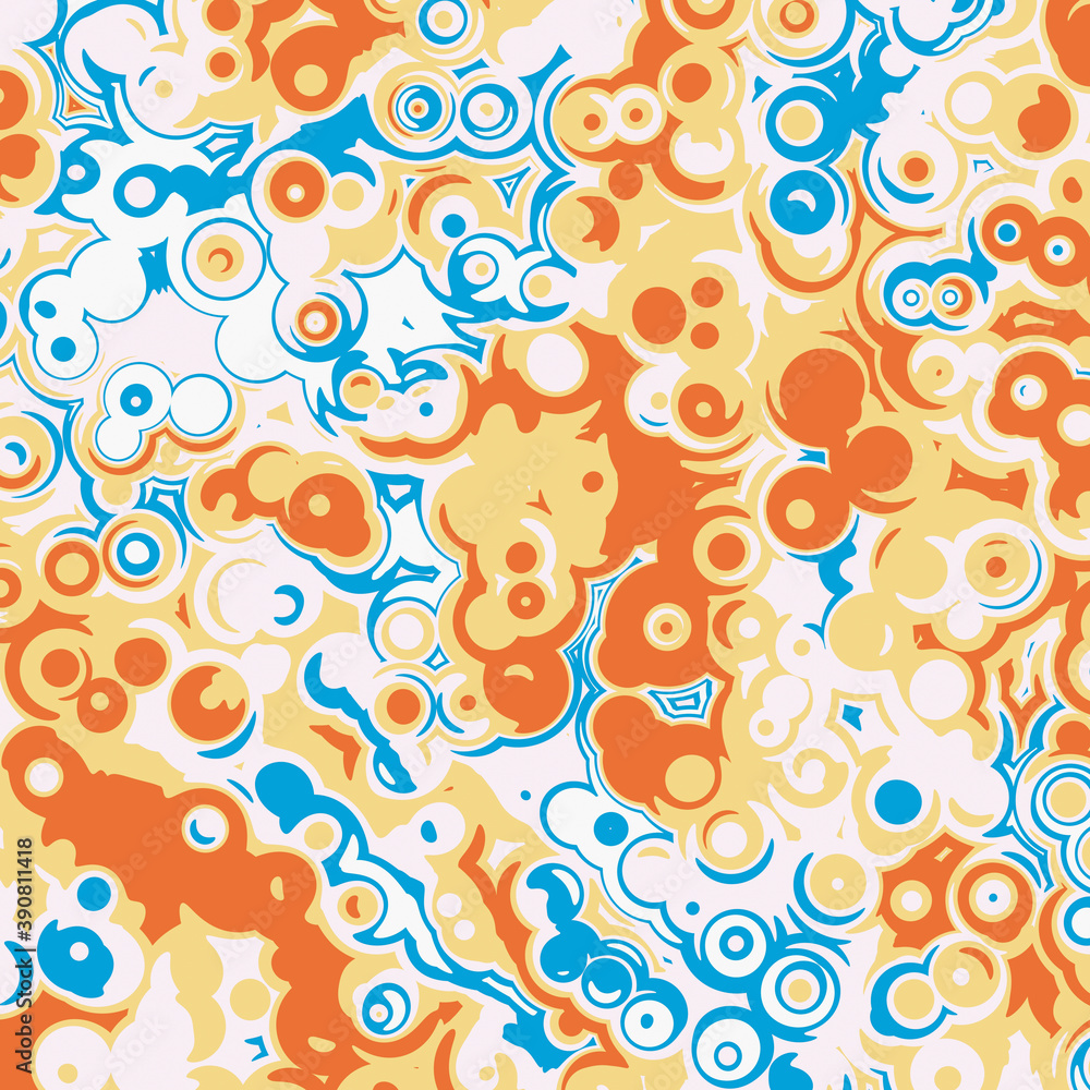 Abstract colorful flat pattern. 3d rendering - illustration. Abstract colorful flat pattern. 3d rendering - illustration.