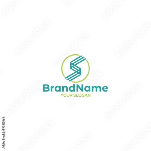 S in Circle Logo Design Vector