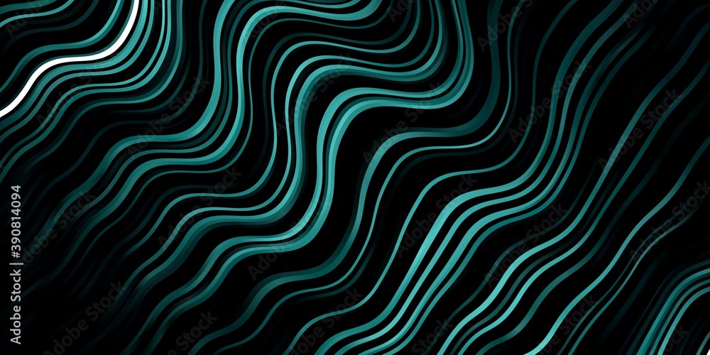 Dark BLUE vector background with curves.