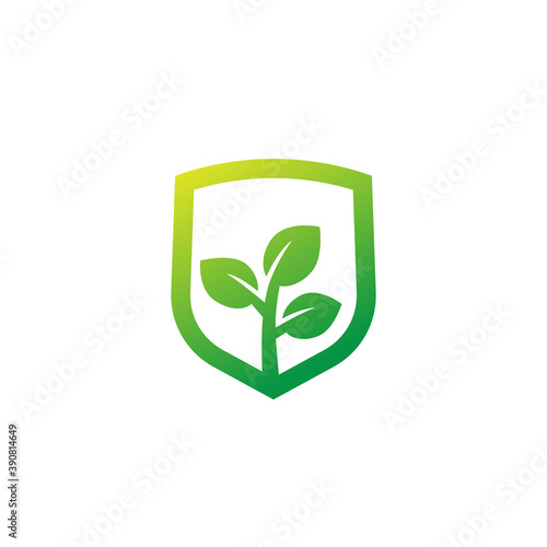 crop protection or insurance icon, vector logo