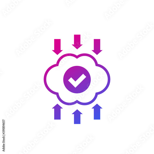 emissions reduction, ecology icon on white