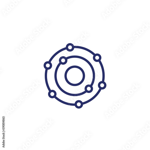 antioxidant icon, line vector art