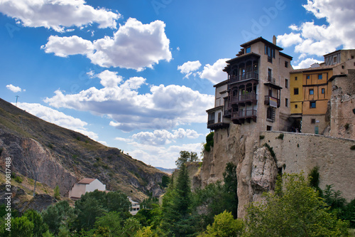 The famous hanging houses of the city of Cuenca, Spain