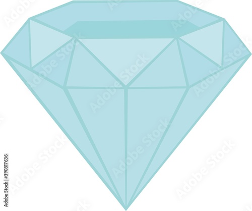 Vector illustration of a diamond emoticon