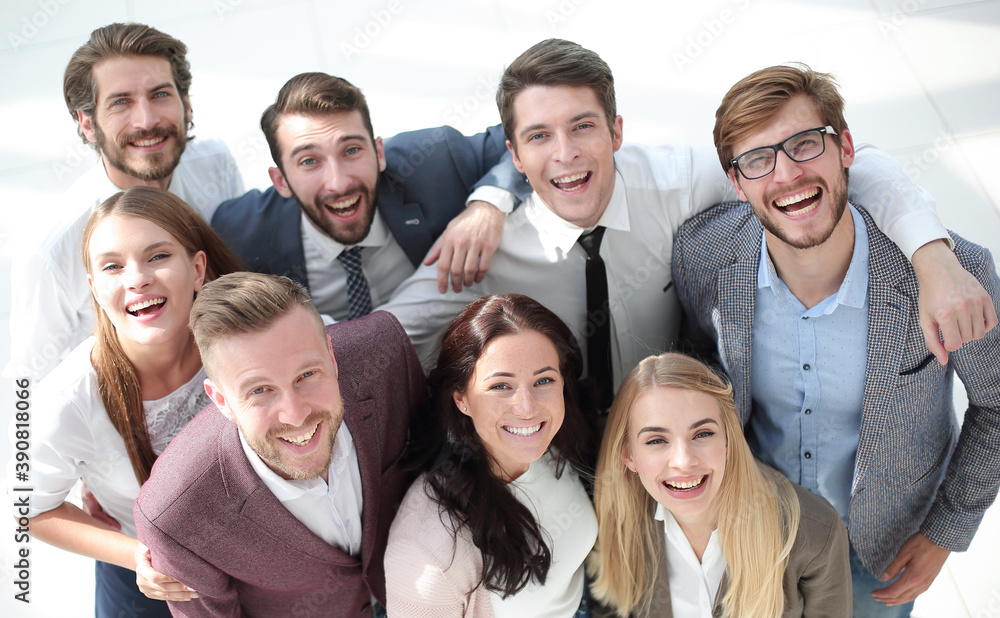 team of successful young business people standing together team of successful young business people standing together