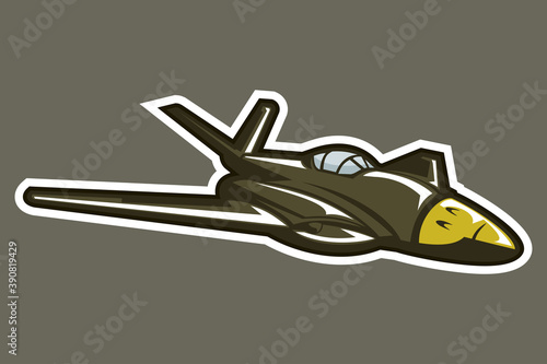 german world war II fighter jet vector illustration