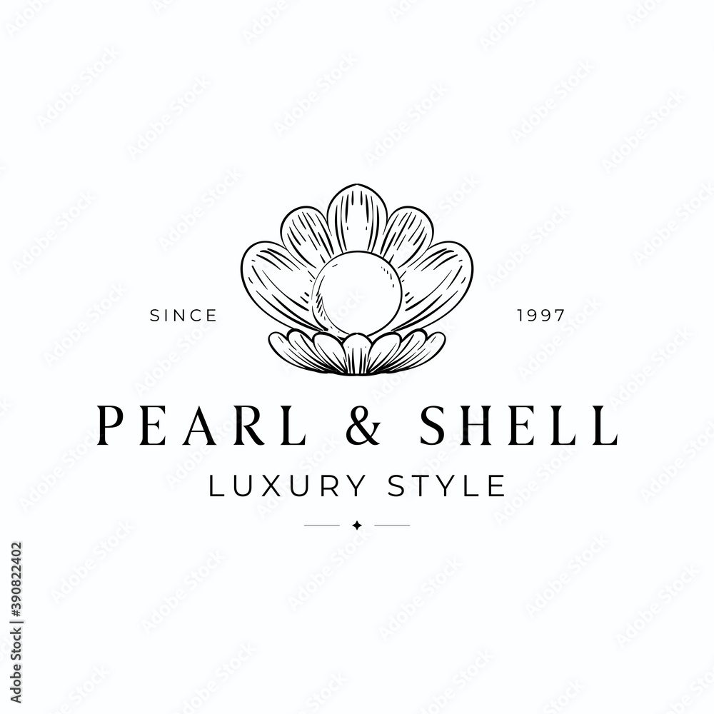 Editing Vector Illustration Design Of The Pearl Sea Shell Logo Vector,  Object, Elegant, Graphic PNG and Vector with Transparent Background for  Free Download