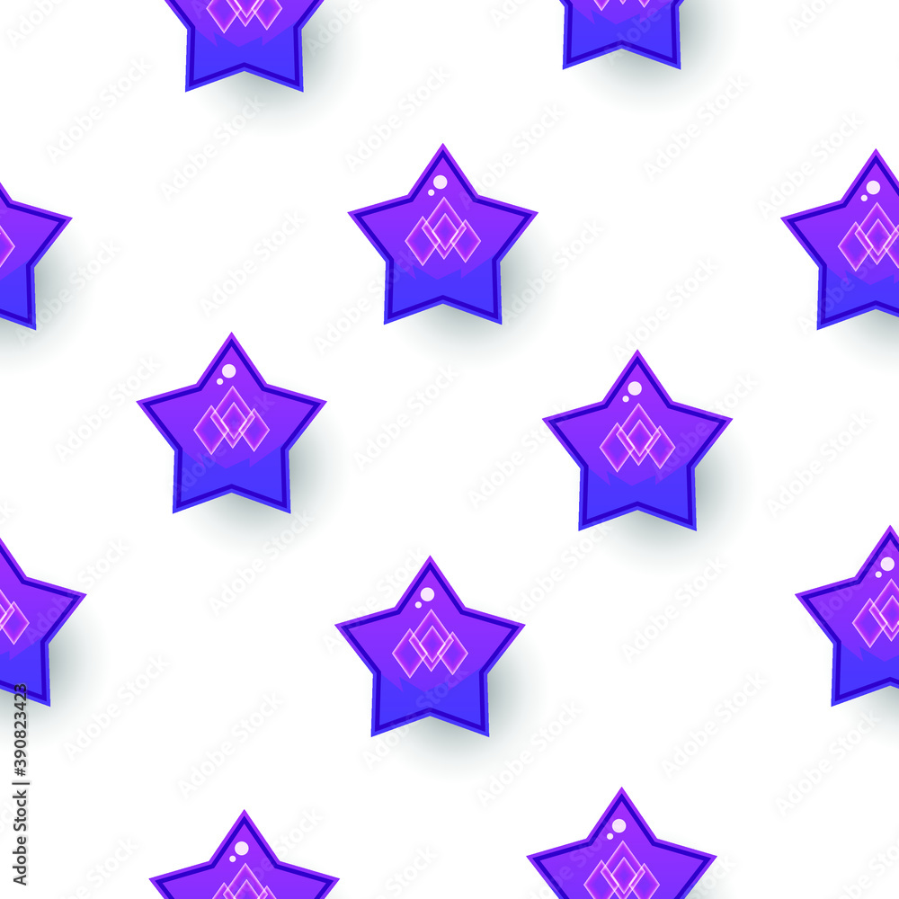 Obraz premium Abstract Color Science Seamless Pattern Stars Background Vector Design Style