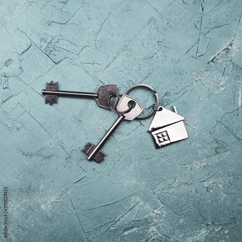 House key close up photo. Renting property, real estate concept © Renat