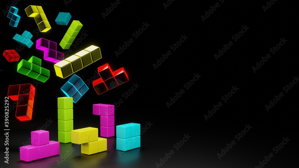 Building blocks abstract background 3d render Building blocks abstract background 3d render
