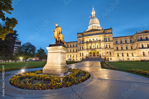 Lansing, Michigan, USA at the Michigan State Capitol