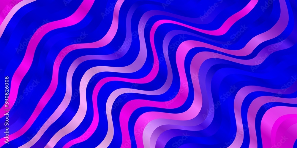 Light Pink, Blue vector backdrop with curves. Light Pink, Blue vector backdrop with curves.