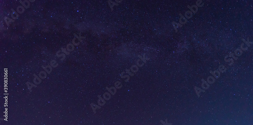 Panorama blue night sky milky way and star on dark background.Universe filled with stars, nebula and galaxy with noise and grain.select white balance.selection focus.amazing.