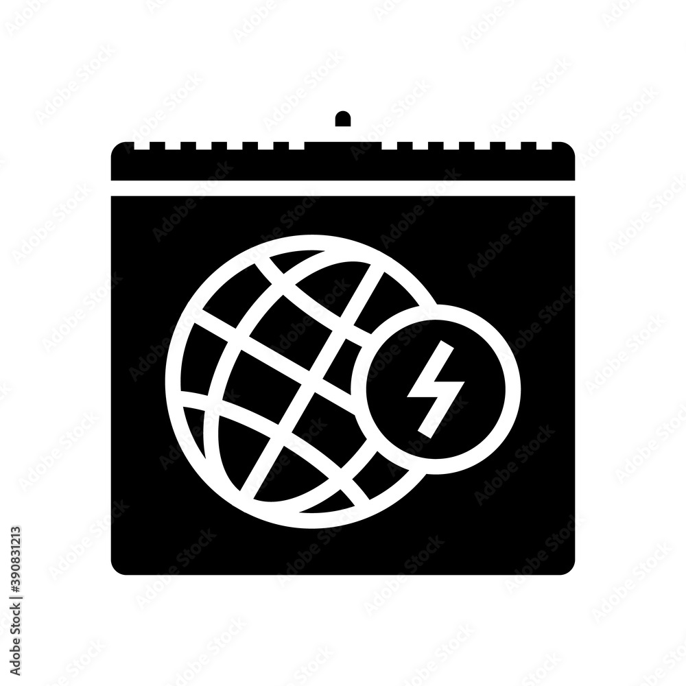 earth day glyph icon vector. earth day sign. isolated contour symbol black illustration earth day glyph icon vector. earth day sign. isolated contour symbol black illustration