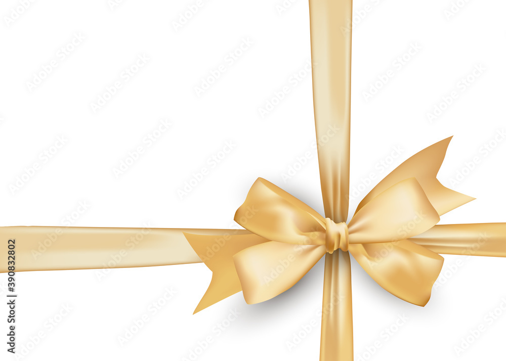 Gold bow isolated on white background. Gold bow isolated on white background.