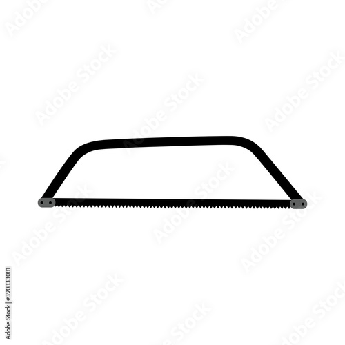 Crosscut saw icon on white background. Silhouette vector in flat design.