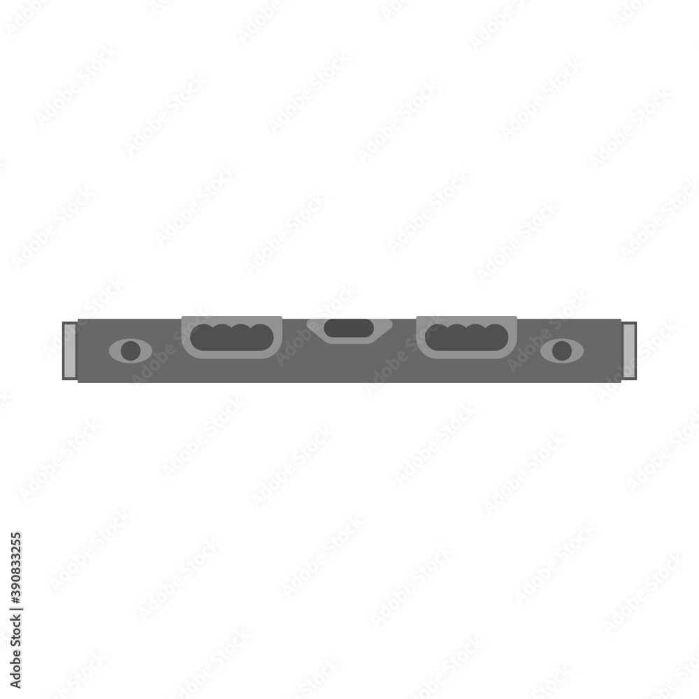 Bubble level tool icon on white background. Silhouette vector in flat design. Building and engineer equipment. Bubble level tool icon on white background. Silhouette vector in flat design. Building and engineer equipment.