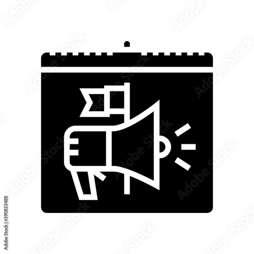 international day of democracy glyph icon vector. international day of democracy sign. isolated contour symbol black illustration