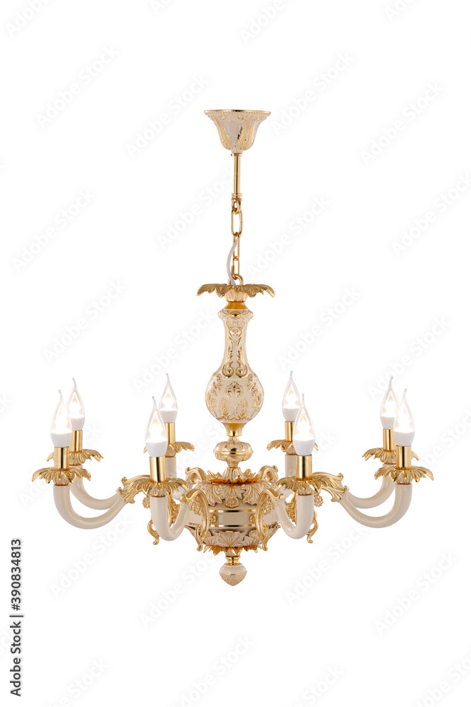Classic chandelier isolated on a white background Classic chandelier isolated on a white background