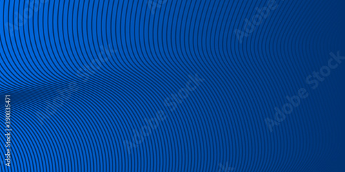 Simple modern blue curve wave lines abstract background