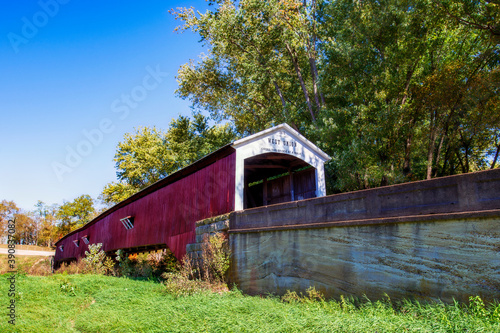 old wooden covered bridge © David Arment