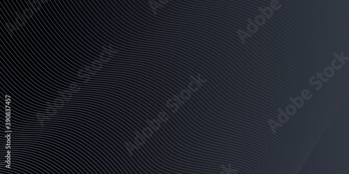 Wallpaper Mural Simple black curve wavy lines abstract presentation background Torontodigital.ca