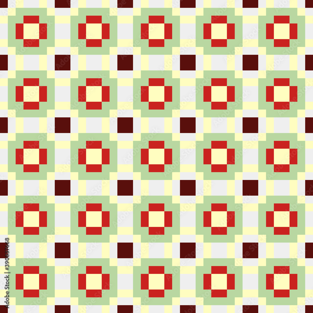 Fototapeta premium Abstract Cross Pattern Dots Logo generative computational art illustration