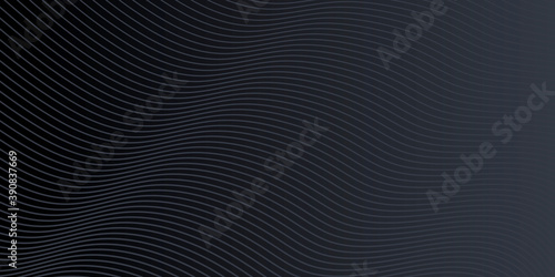 Simple black curve wavy lines abstract presentation background