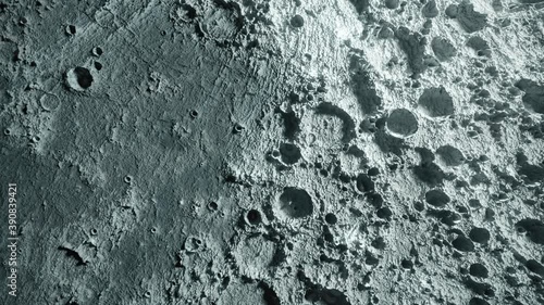 Textured surface of the moon close-up in motion. 3d animation. Elements of this image furnished by NASA