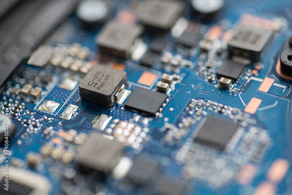Professional repair of computers, laptops, boards. macro, close-up Professional repair of computers, laptops, boards. macro, close-up