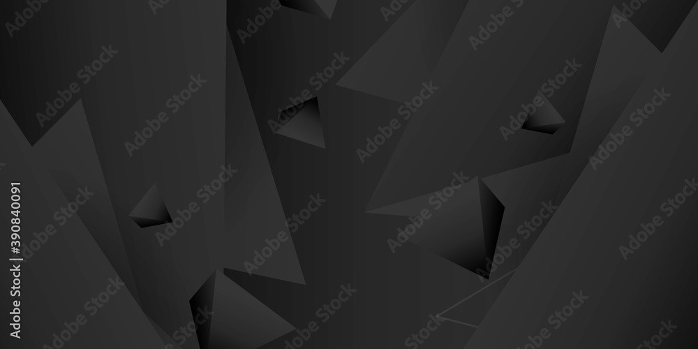 Obraz premium Abstract dynamic black with triangle 3D style background design. Graphic design template