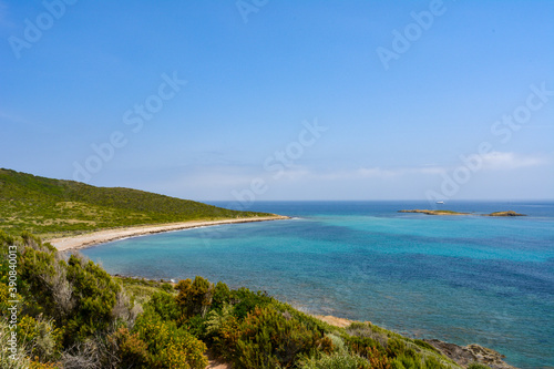 Coastal path to Plage des Iles  Cap Corse. Corsica  France