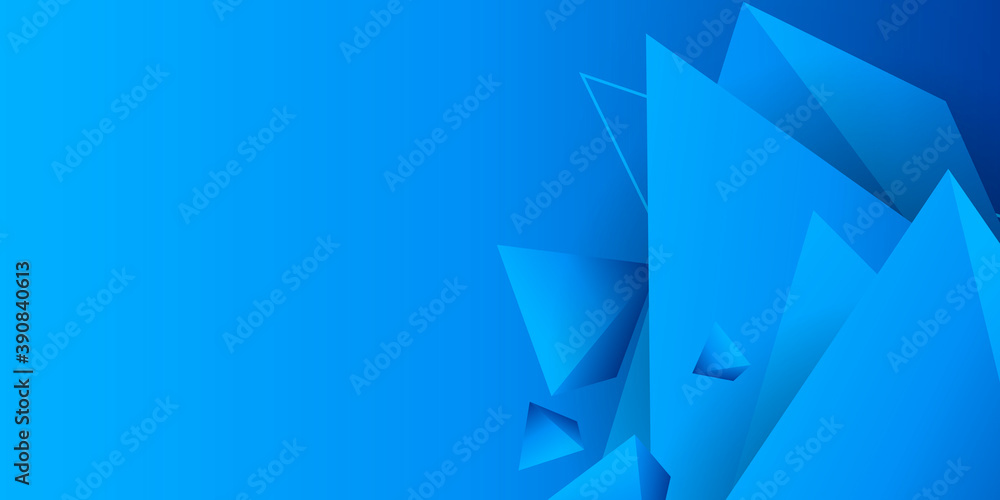 Blue triangle shapes composition geometric abstract background. 3D shadow effects and fluid gradients. Modern overlapping forms Blue triangle shapes composition geometric abstract background. 3D shadow effects and fluid gradients. Modern overlapping forms