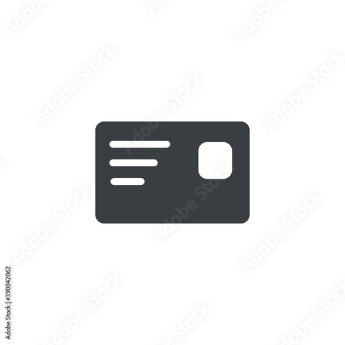 Black and white isolated illustration of mail icon