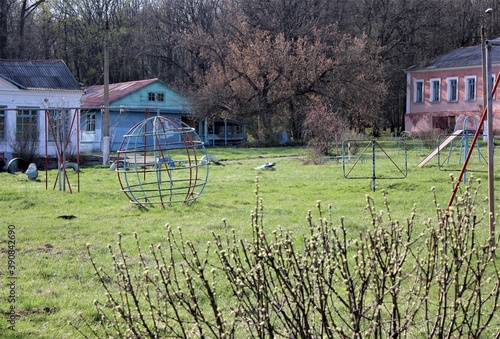 Wallpaper Mural Playground on the territory of an abandoned summer camp of the USSR Torontodigital.ca