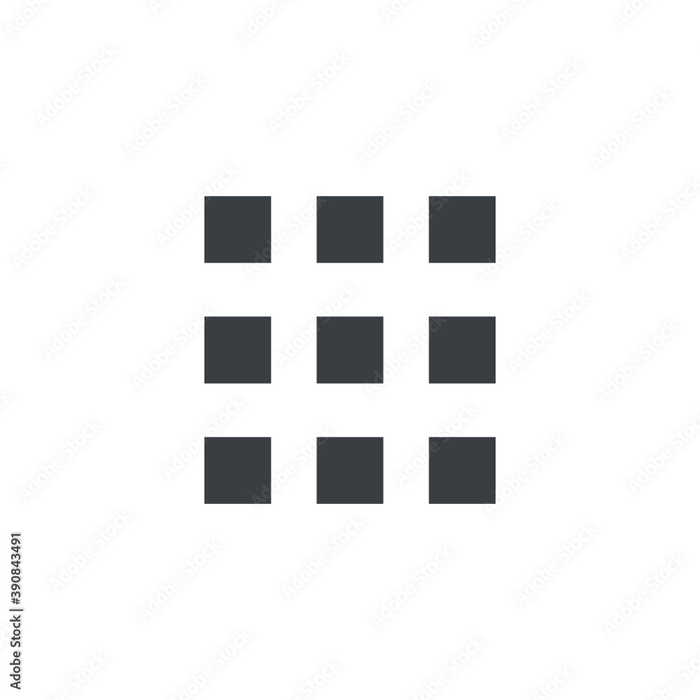 Black and white isolated illustration of apps icon Black and white isolated illustration of apps icon