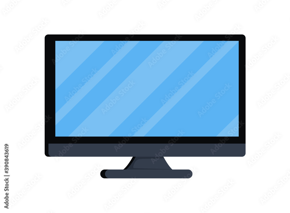 computer screen isolated on a white background vector illustration design.