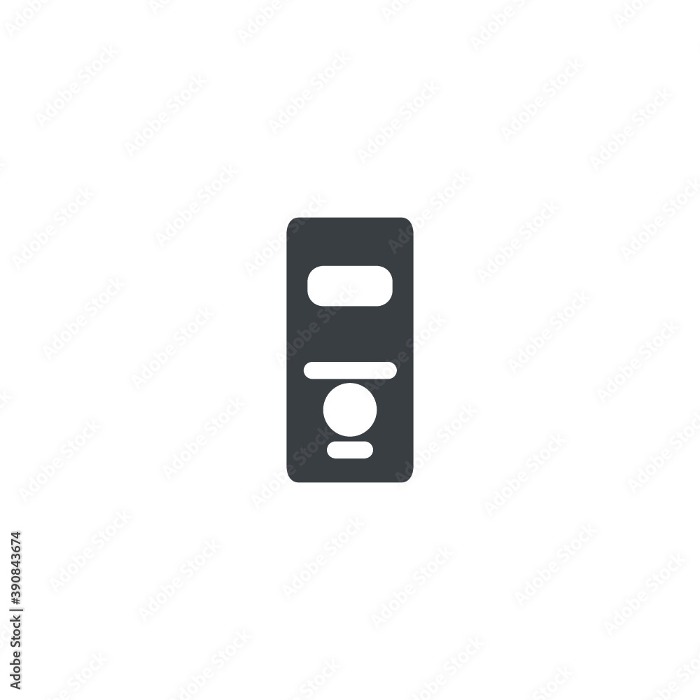 Black and white isolated illustration of speaker icon Black and white isolated illustration of speaker icon