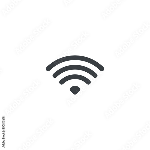 Black and white isolated illustration of wifi signal icon