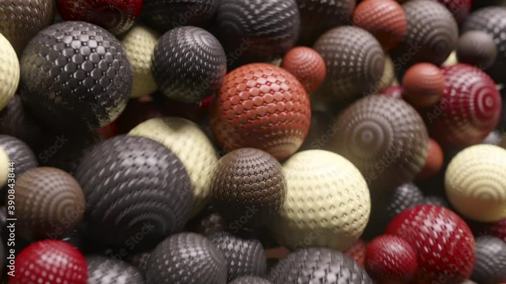 Abstract random appearance of spheres interacting with each other. Motion concept. 3d animation Abstract random appearance of spheres interacting with each other. Motion concept. 3d animation