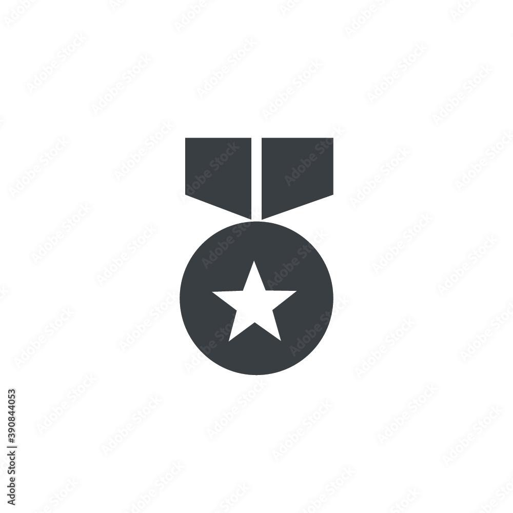 badge with a ribbon icon