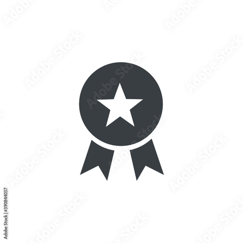 badge with a ribbon icon