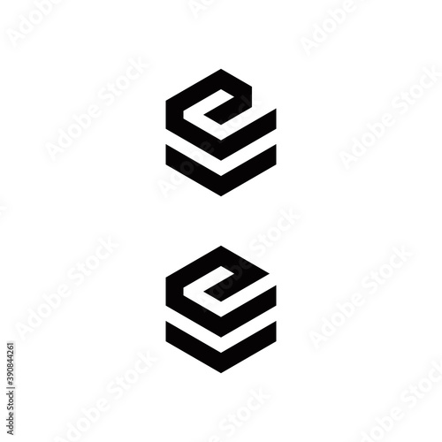 e v ev ve initial logo design vector graphic idea creative