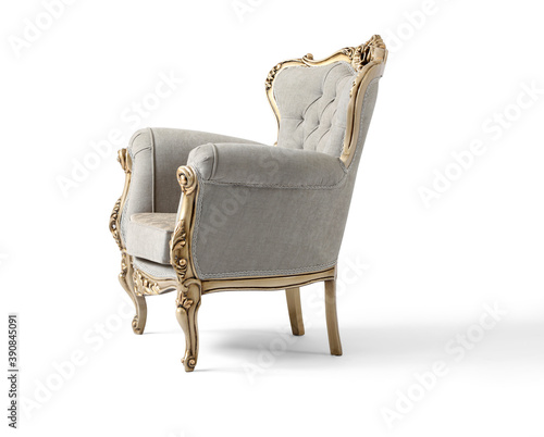 Ταπετσαρία Classic single sofa isolated on white background. Side view