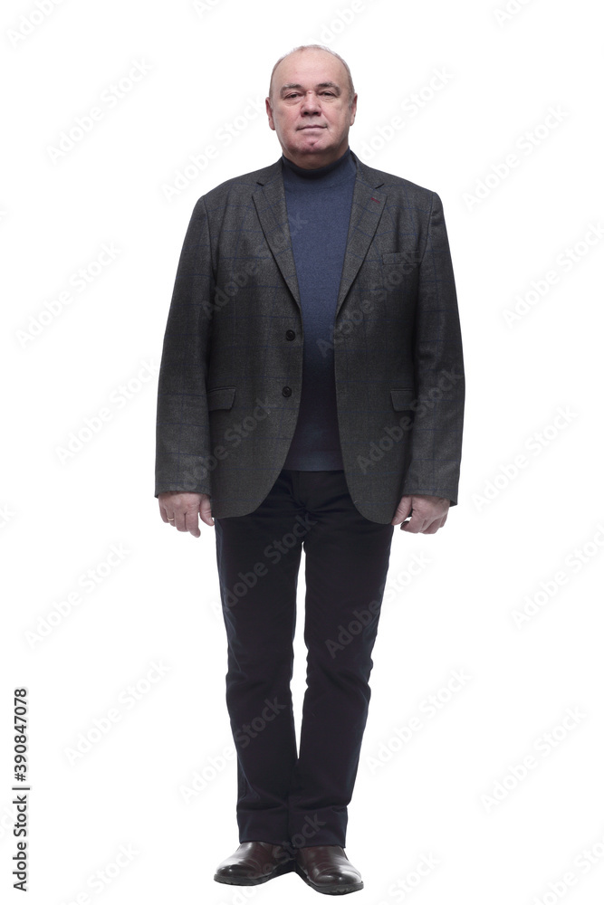 full length . senior man in a business suit. full length . senior man in a business suit.