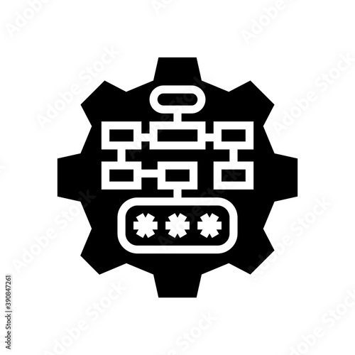 multilevel password glyph icon vector. multilevel password sign. isolated contour symbol black illustration
