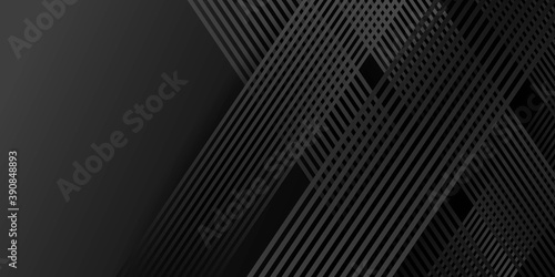 Black grey metallic abstract presentation background with dark concept. Vector Illustration