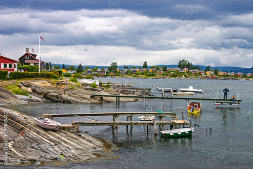Canvas Print Insel im Oslo-Fjord