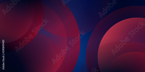 Blue red abstract background with geometric circle shapes